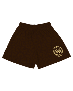 LEOPARD SHORTS (BROWN)