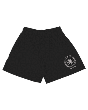 LEOPARD SHORTS (BLACK)